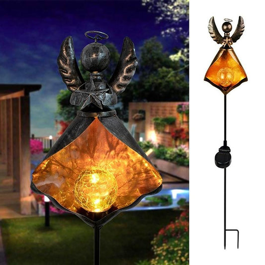 Solar LED Simulate Flame Light Lawn Lantern Lamp Waterproof Outdoor Lights A __stock:100 Holiday Decor & Apparel refund_fee:1200 Warranty