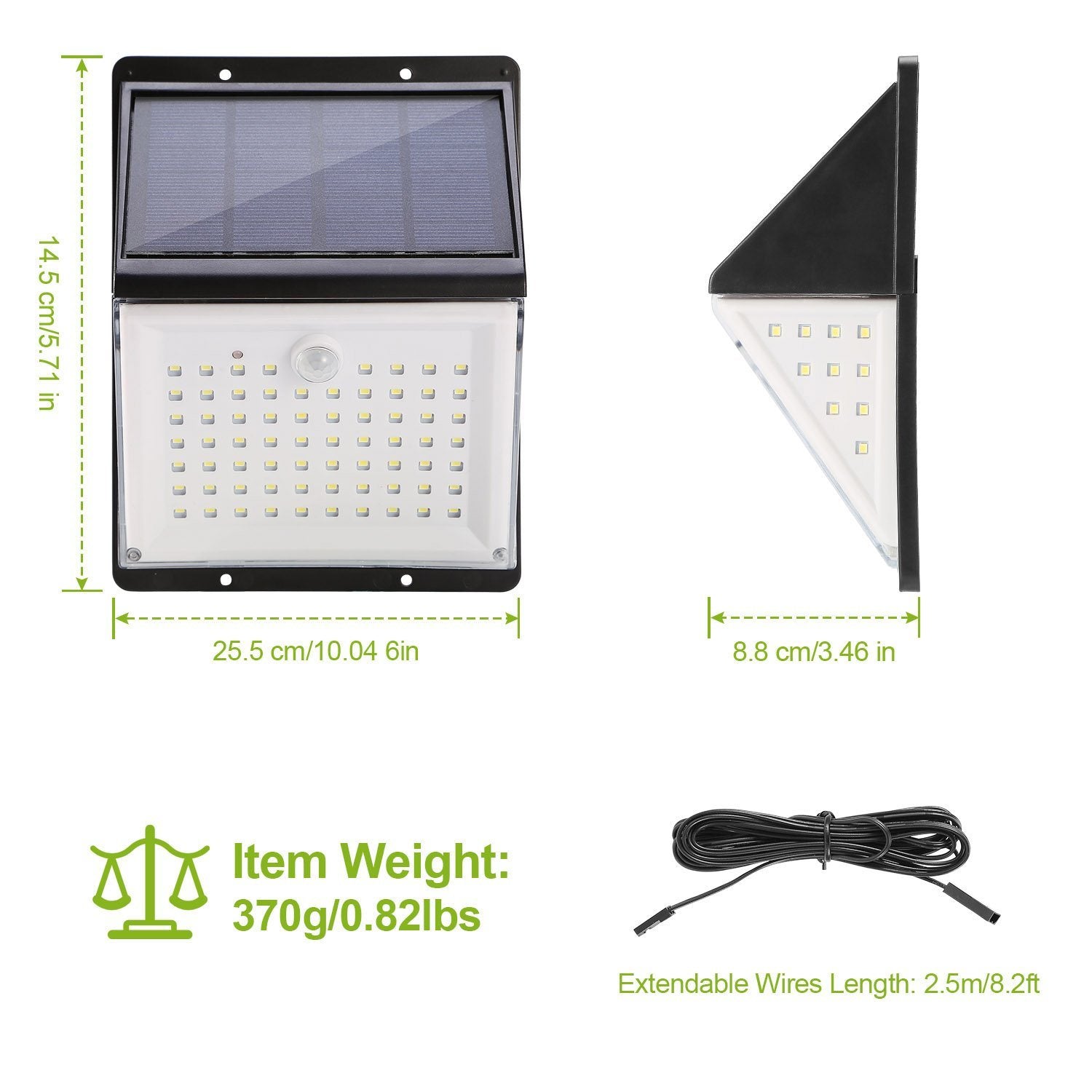 Solar Lights 88 LEDs Outdoor Wall Lamps Low stock Outdoor Lighting refund_fee:1200 Warranty