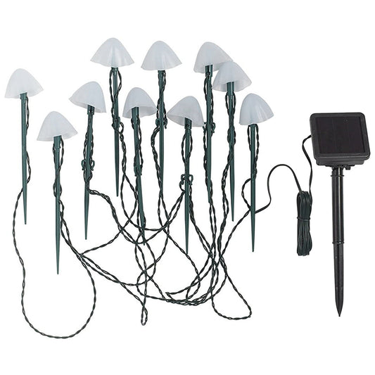 Solar Mushroom Lights Outdoor Decoration 10 LED Light Stake __stock:100 Garden & Patio Low stock refund_fee:1200 Warranty