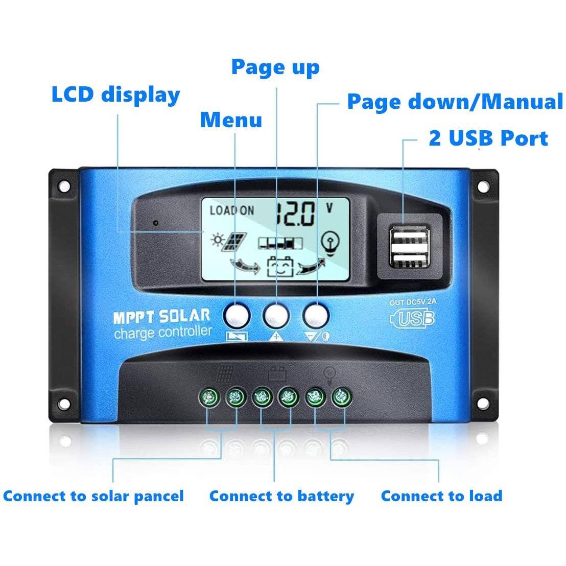 Solar Panel Regulator Charge Controller __stock:200 Home Improvement refund_fee:1200 Warranty