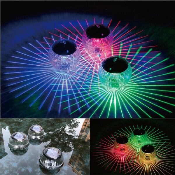 Solar Powered Floating Pond Light Garden Swimming Pool Color Changing LED Lamp refund_fee:800 String & Fairy Lights Warranty