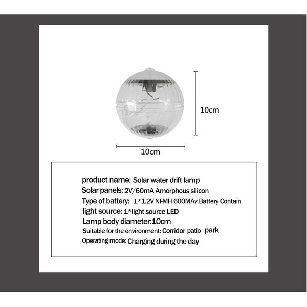Solar Powered Floating Pond Light Garden Swimming Pool Color Changing LED Lamp refund_fee:800 String & Fairy Lights Warranty