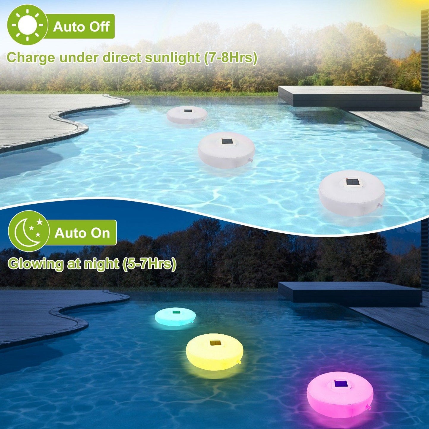 Solar Powered Floating Pool Lamps Light Sensor Low stock Outdoor Lighting refund_fee:1200 Warranty