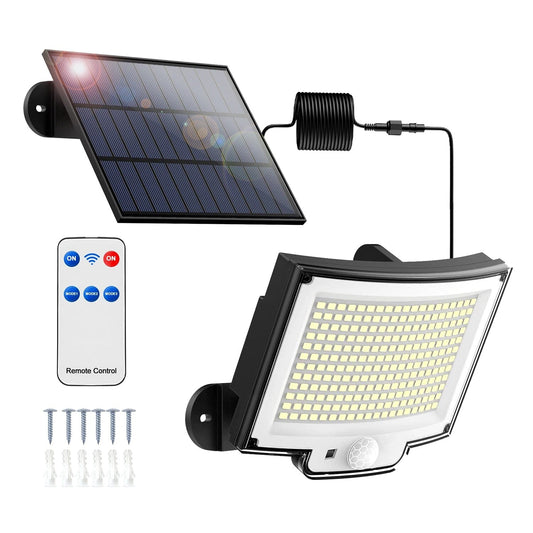 Solar Powered Flood Light Solar IP65 Waterproof Motion Sensor with Remote __stock:50 Low stock Outdoor Lighting refund_fee:1200 Warranty