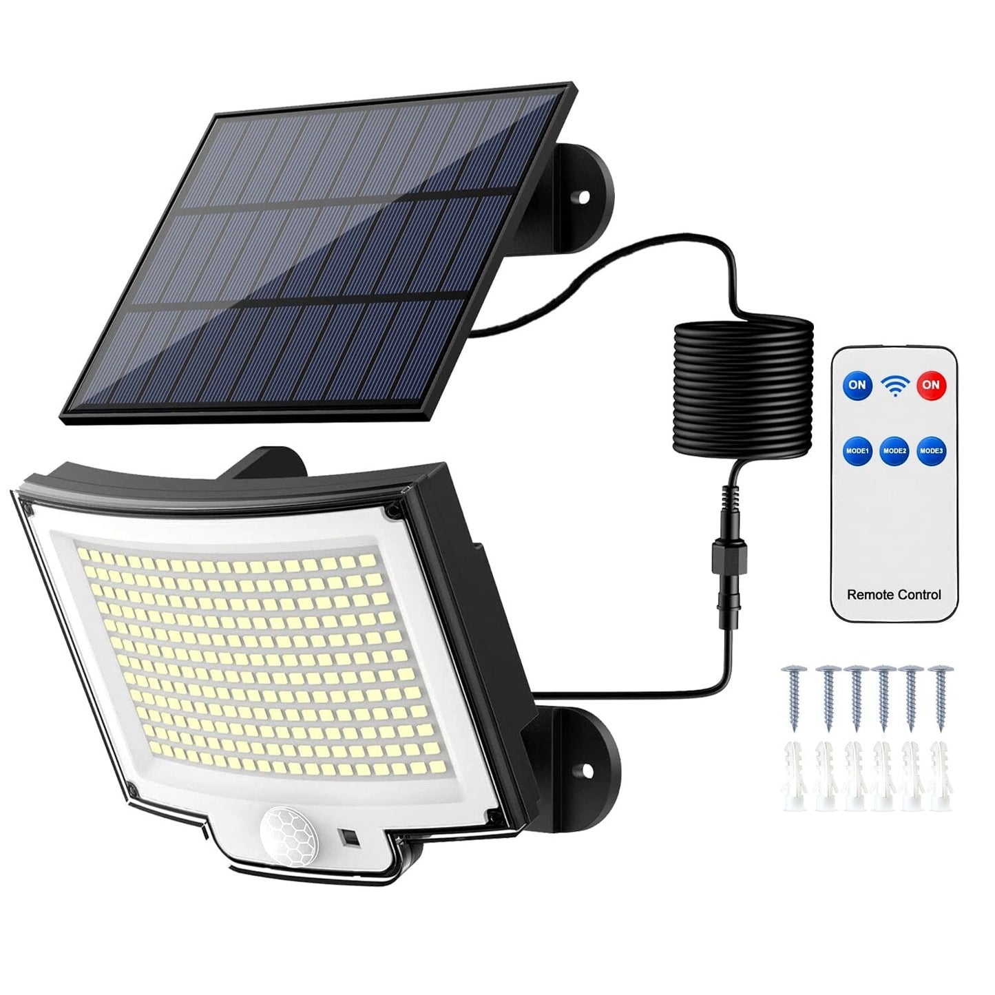 Solar Powered Flood Light Solar IP65 Waterproof Motion Sensor with Remote __stock:50 Low stock Outdoor Lighting refund_fee:1200 Warranty