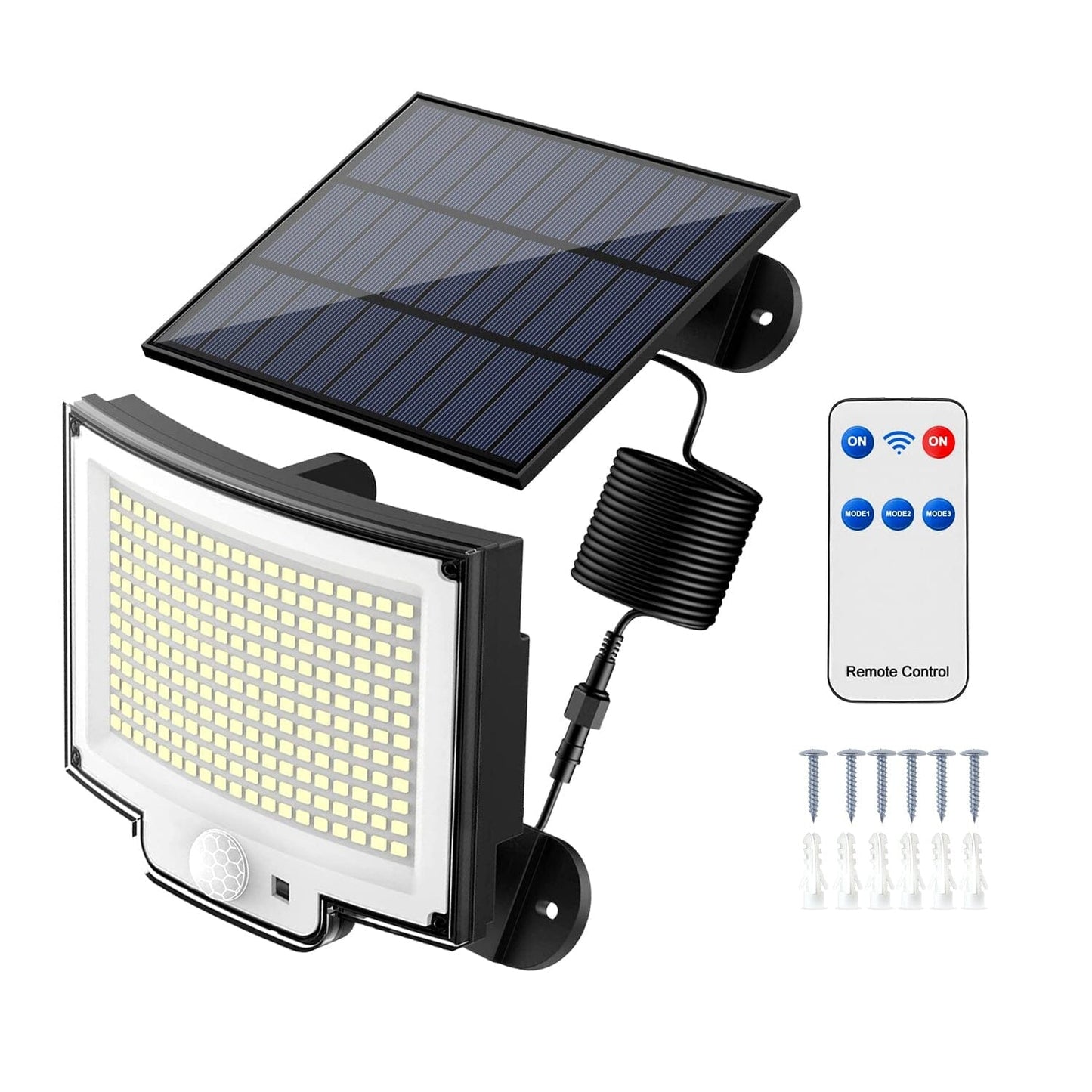 Solar Powered Flood Light Solar IP65 Waterproof Motion Sensor with Remote __stock:50 Low stock Outdoor Lighting refund_fee:1200 Warranty