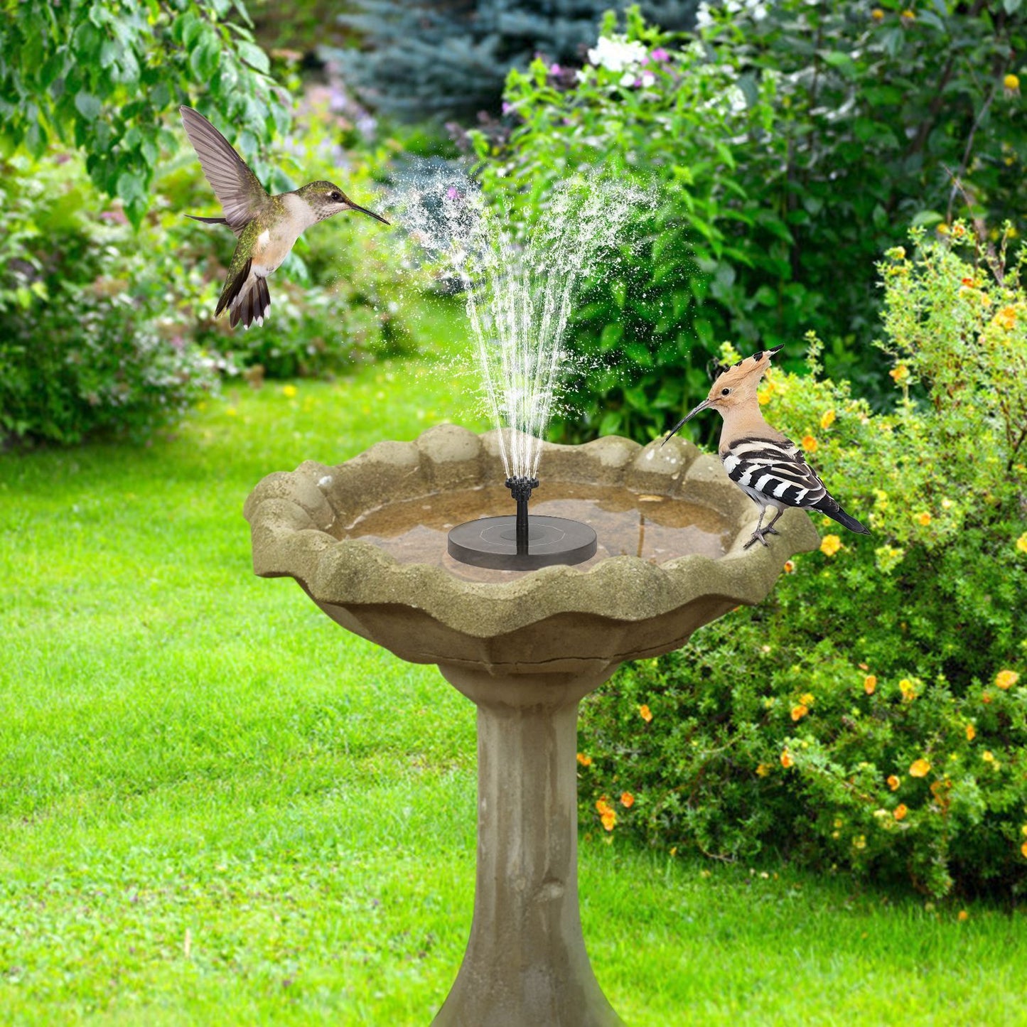 Solar Powered Fountain Pump Floating Bird Bath Pond __stock:50 Garden & Patio refund_fee:1200