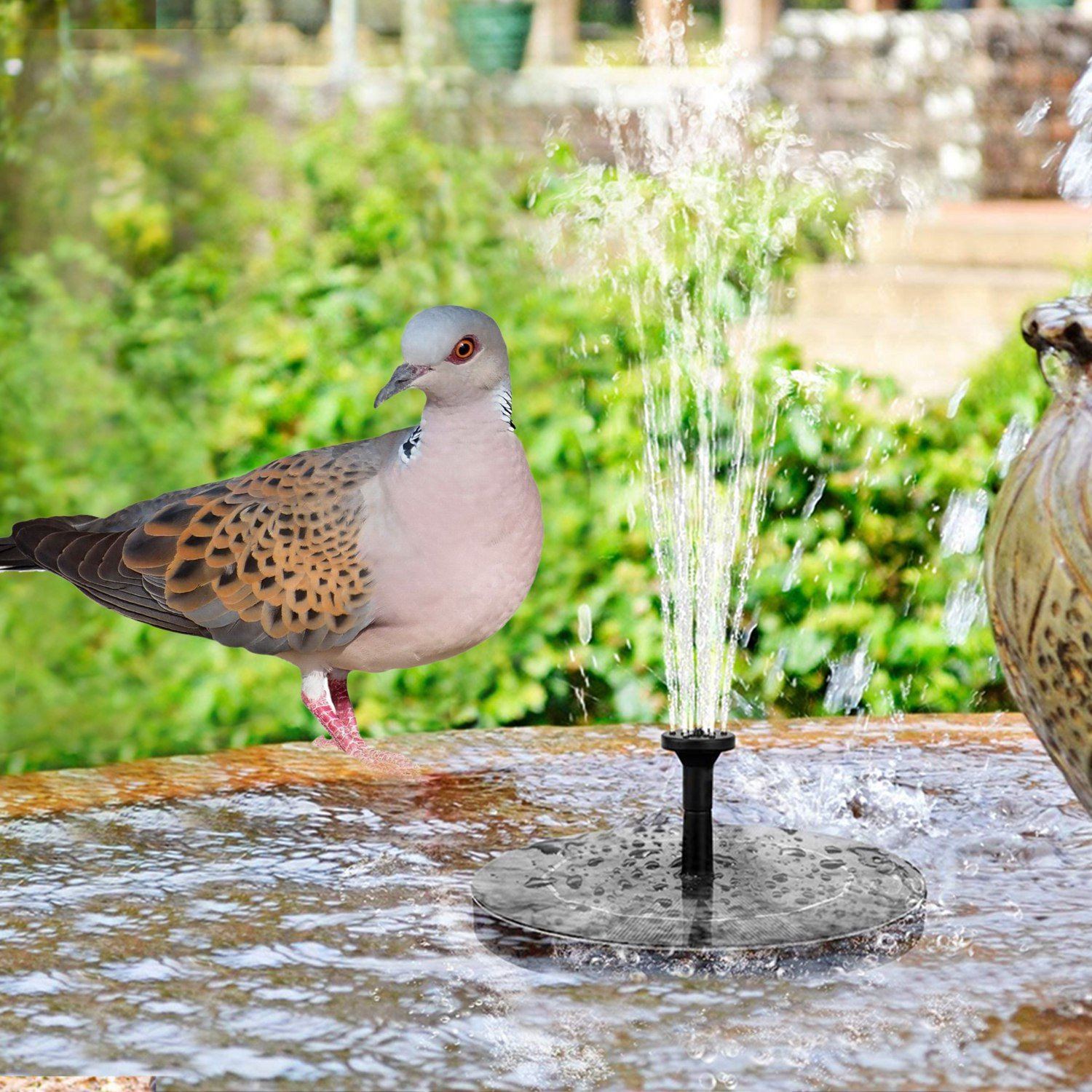 Solar Powered Fountain Pump Floating Bird Bath Pond __stock:50 Garden & Patio refund_fee:1200