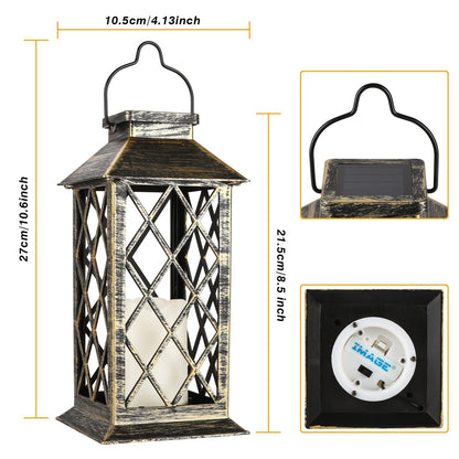 Solar Powered Led Outdoor Lantern Waterproof Candle Hanging Light __stock:50 Outdoor Lighting refund_fee:1200 Warranty