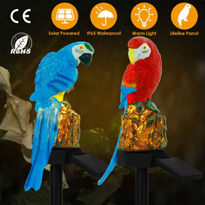 Solar Powered Parrot Garden Light IP65 Waterproof LED refund_fee:1200 show-color-swatches String & Fairy Lights Warranty