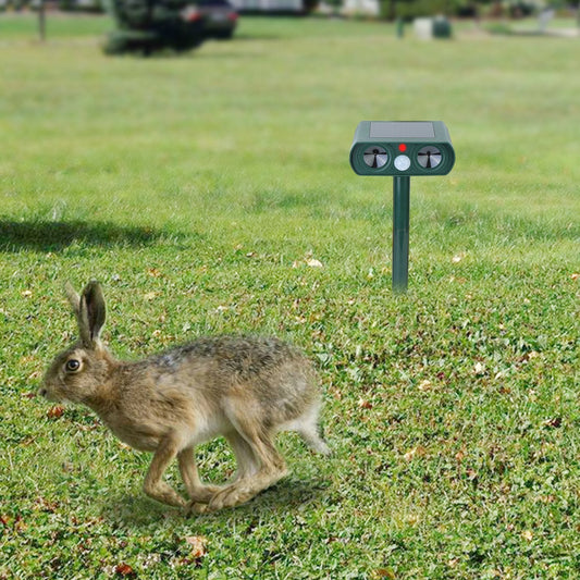 Solar Powered Ultrasonic Animal Repeller Pest Control refund_fee:1200 Warranty