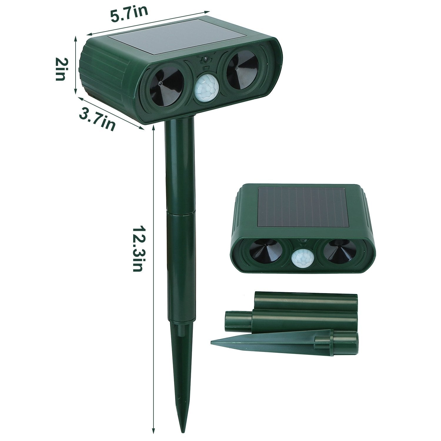 Solar Powered Ultrasonic Animal Repeller Pest Control refund_fee:1200 Warranty