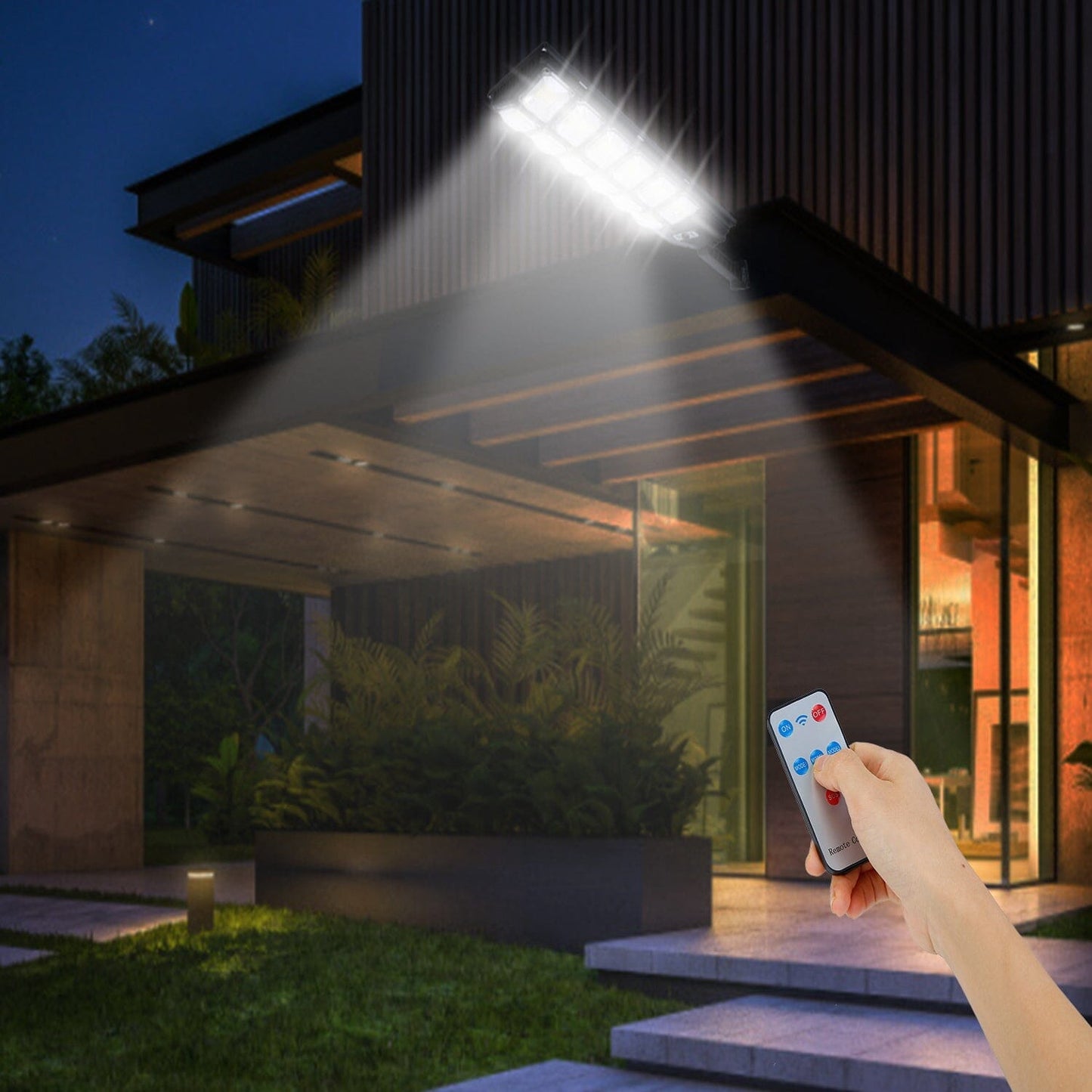 Solar Powered Wall Light Beads PIR Motion Sensor __stock:50 Outdoor Lighting refund_fee:1200 Warranty