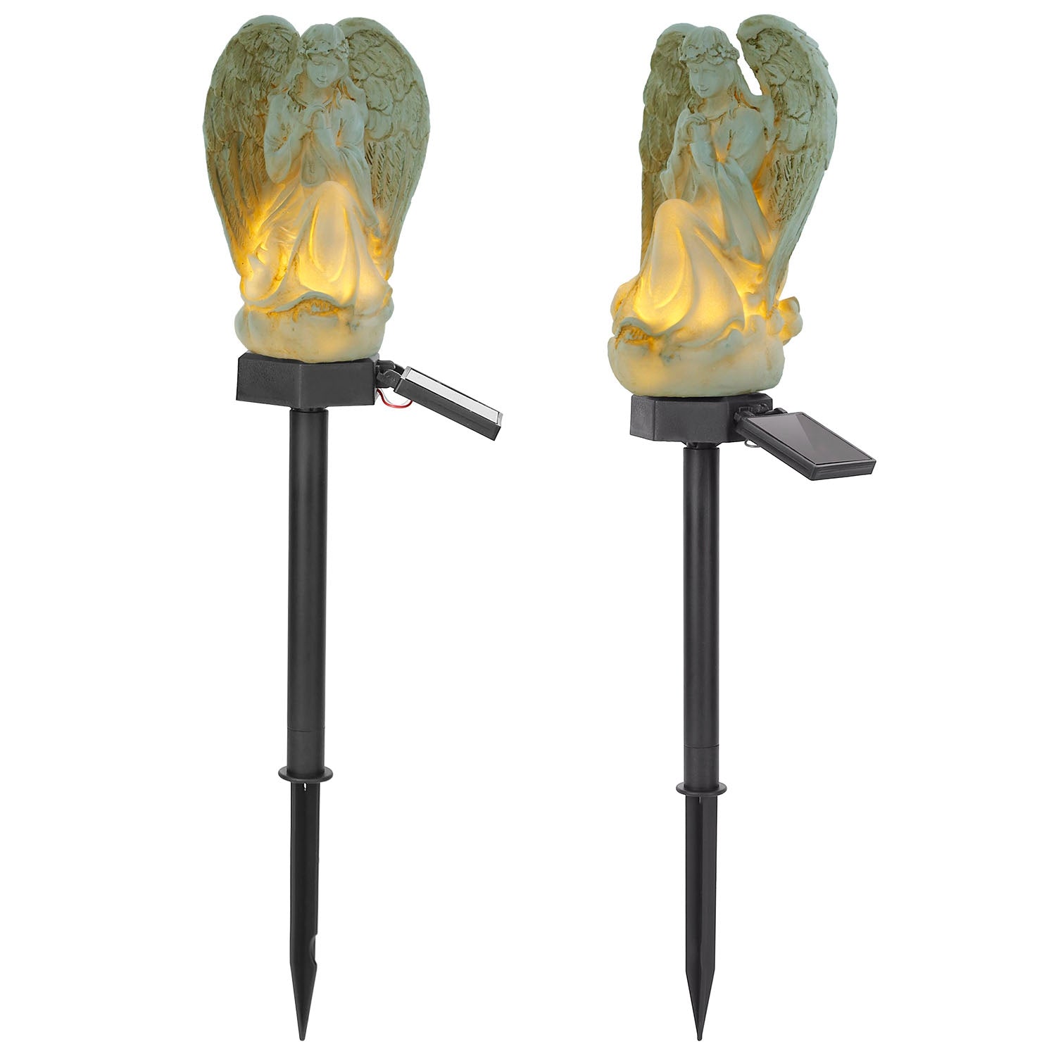 Solar Praying Angle Statue Garden Light __stock:100 Outdoor Lighting refund_fee:1200 Warranty