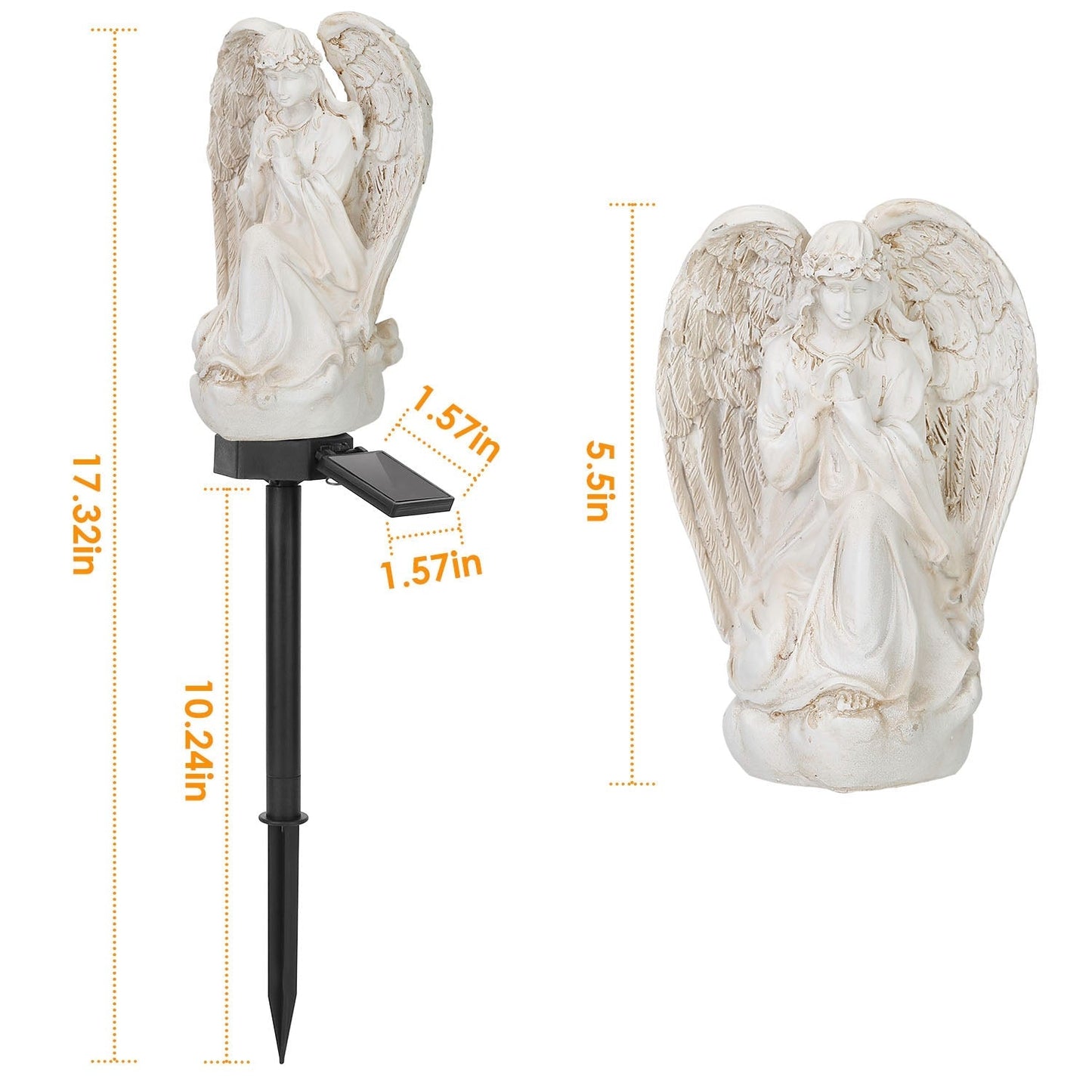 Solar Praying Angle Statue Garden Light __stock:100 Outdoor Lighting refund_fee:1200 Warranty