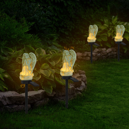 Solar Praying Angle Statue Garden Light __stock:100 Outdoor Lighting refund_fee:1200 Warranty