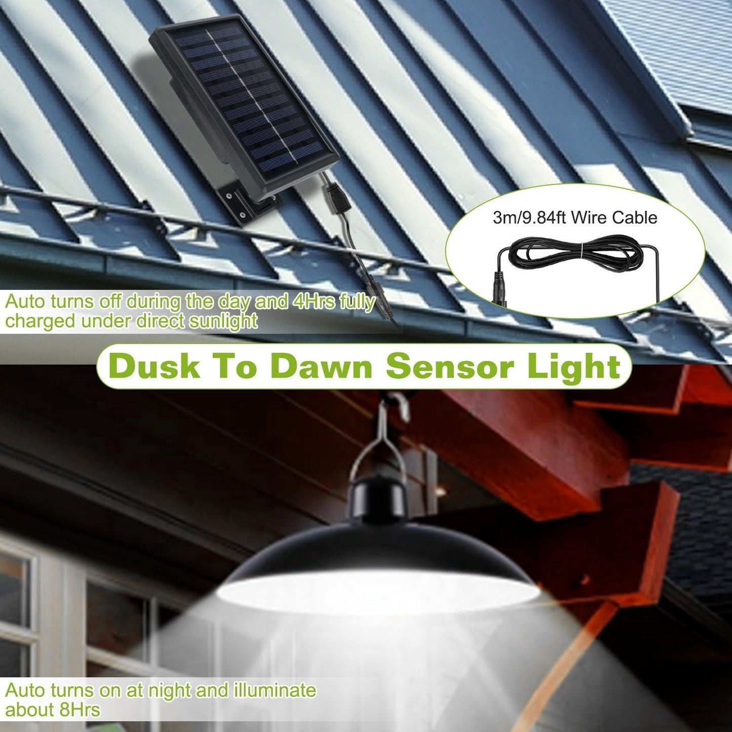 Solar Shed Light Sensor Hanging Lamp __stock:50 Outdoor Lighting refund_fee:1200 Warranty