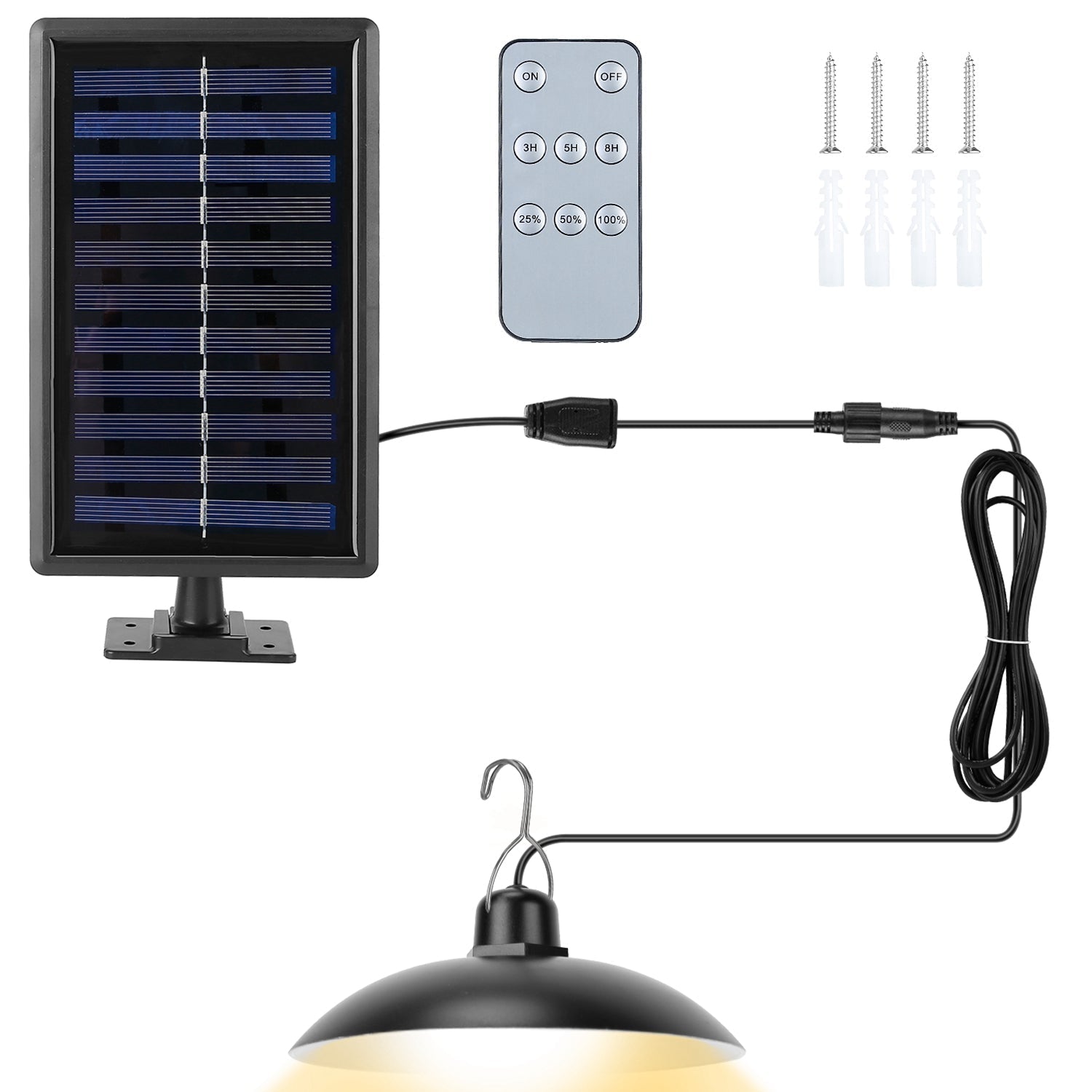 Solar Shed Light Sensor Hanging Lamp Single Warm White __stock:50 Outdoor Lighting refund_fee:1200 Warranty