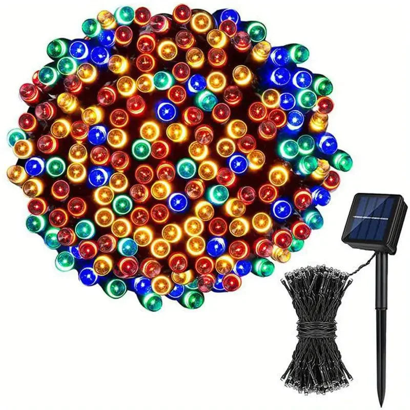 Solar String Lights Outdoor Waterproof Multicolor __stock:200 Outdoor Lighting refund_fee:800 Warranty