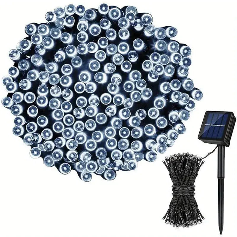 Solar String Lights Outdoor Waterproof White __stock:200 Outdoor Lighting refund_fee:800 Warranty