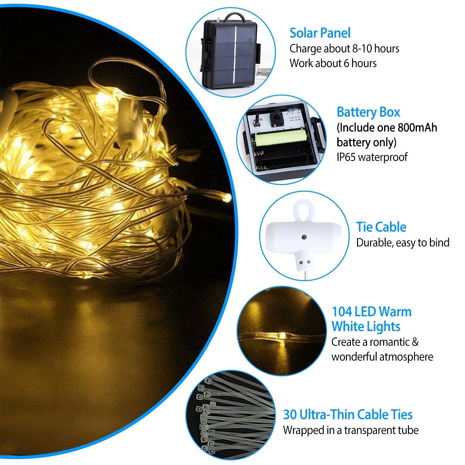 battery patio umbrella string lights Solar Umbrella Outdoor String Light – BAJE HOME