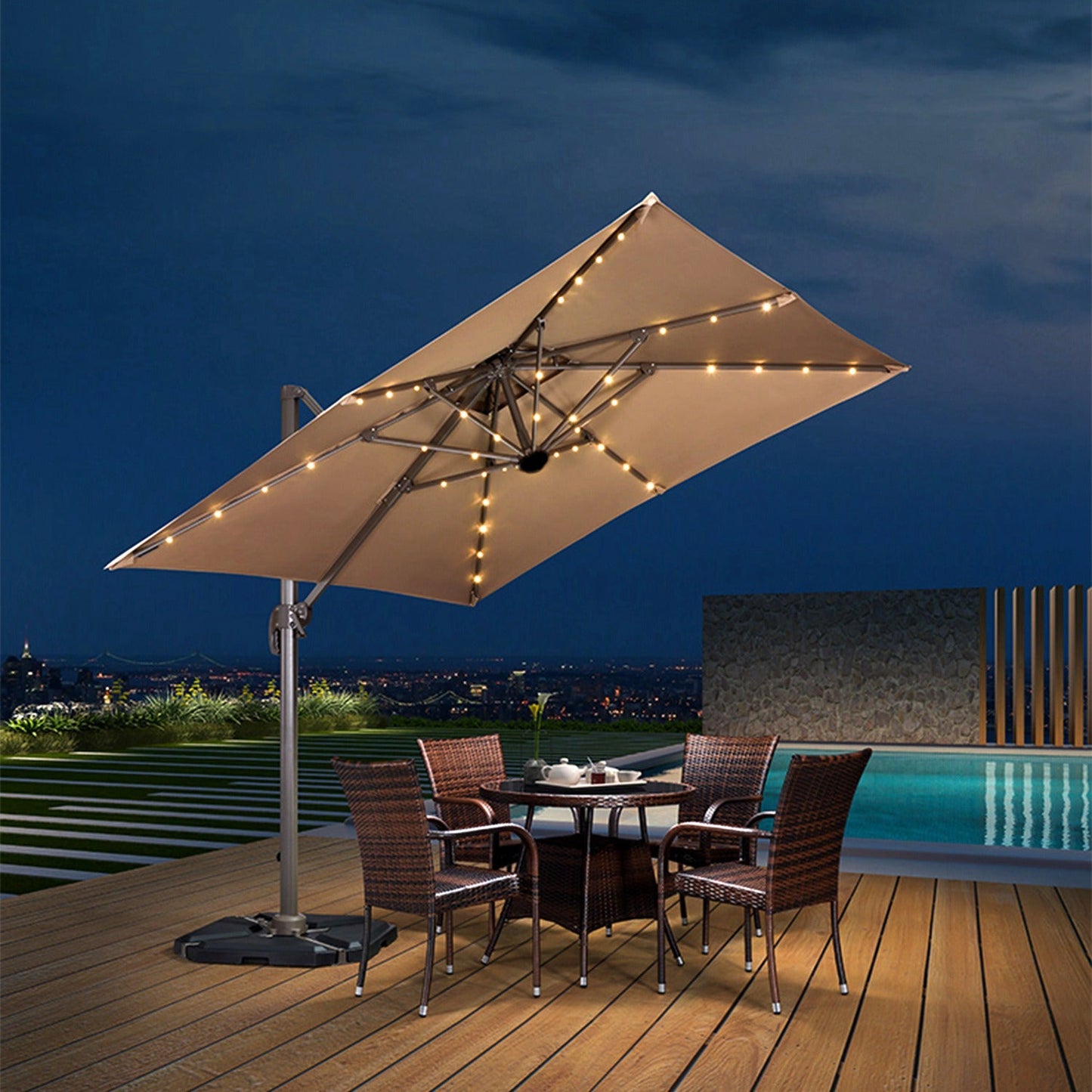 Solar Umbrella Outdoor String Light __stock:100 refund_fee:1200 String & Fairy Lights Warranty