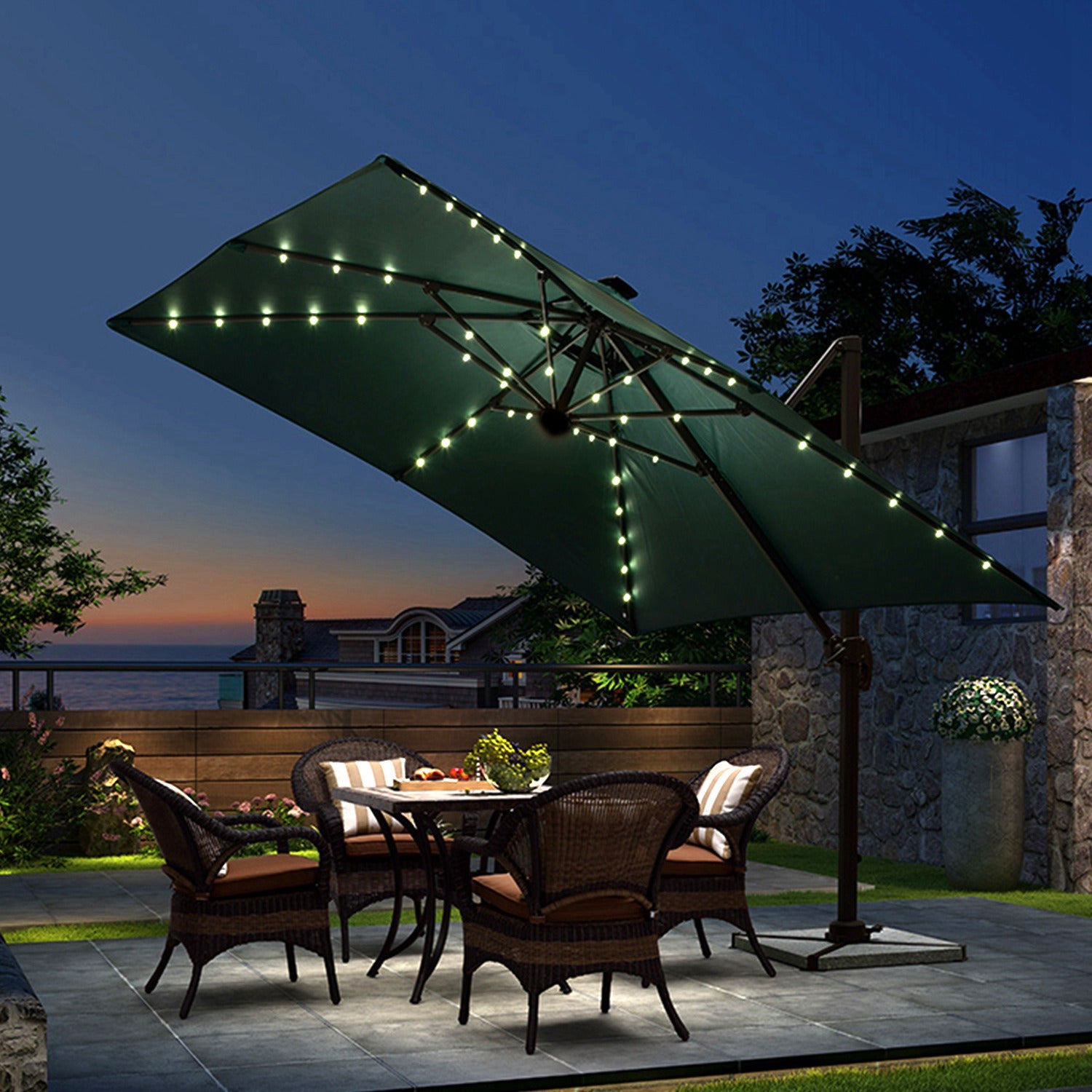 Solar Umbrella Outdoor String Light __stock:100 refund_fee:1200 String & Fairy Lights Warranty