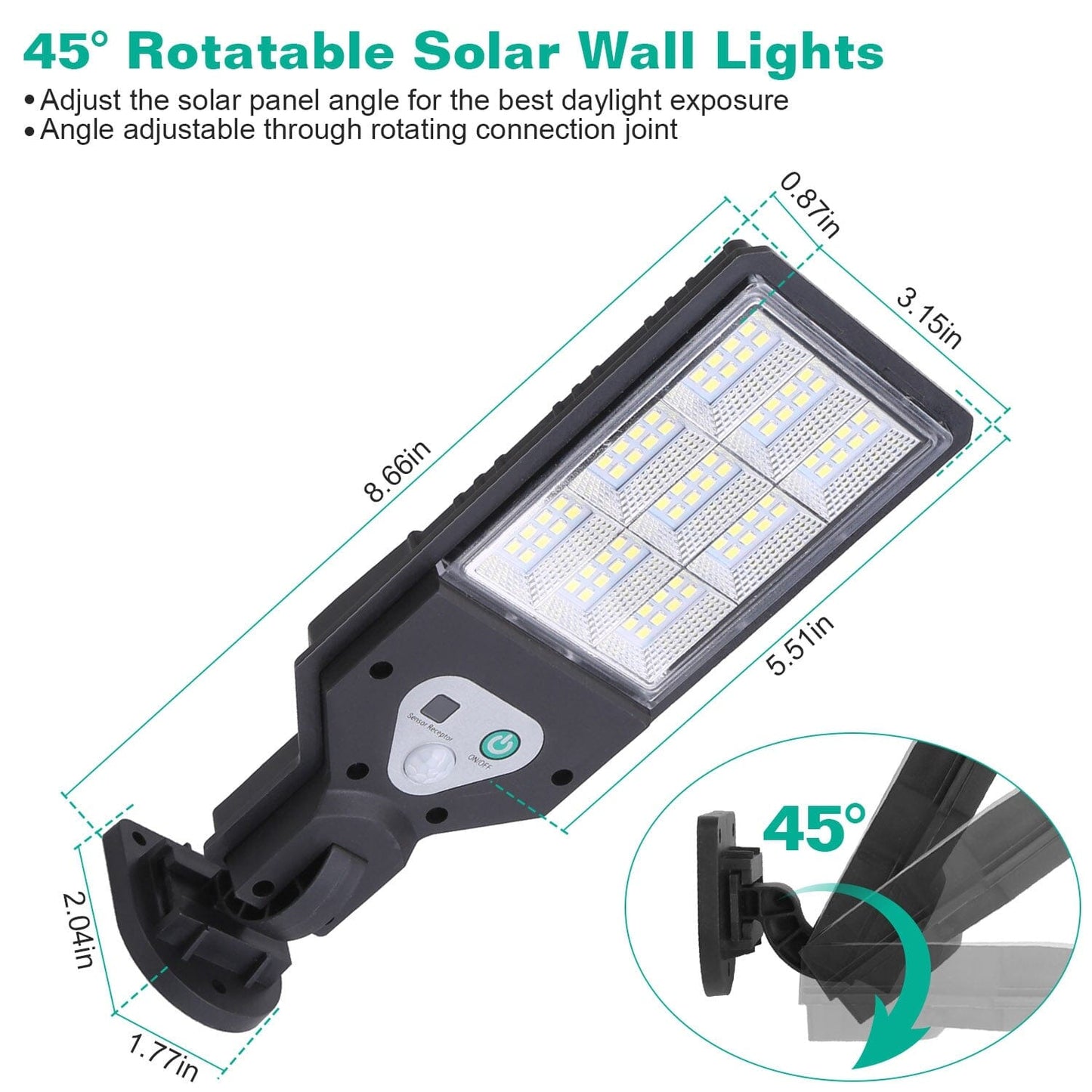 Solar Wall Light Outdoor Beads PIR Motion Sensor Remote Control Wireless Lamps __stock:50 Outdoor Lighting refund_fee:1200 Warranty