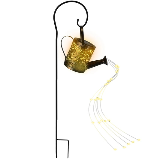 Solar Watering Can Powdered String Light Stake __stock:100 Garden & Patio refund_fee:1200