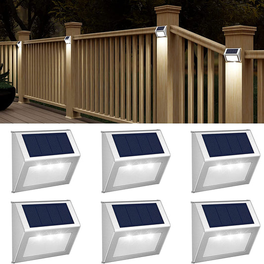 Solar Waterproof Outdoor Lights Cool White 6 Pack __stock:200 Outdoor Lighting refund_fee:1200 Warranty