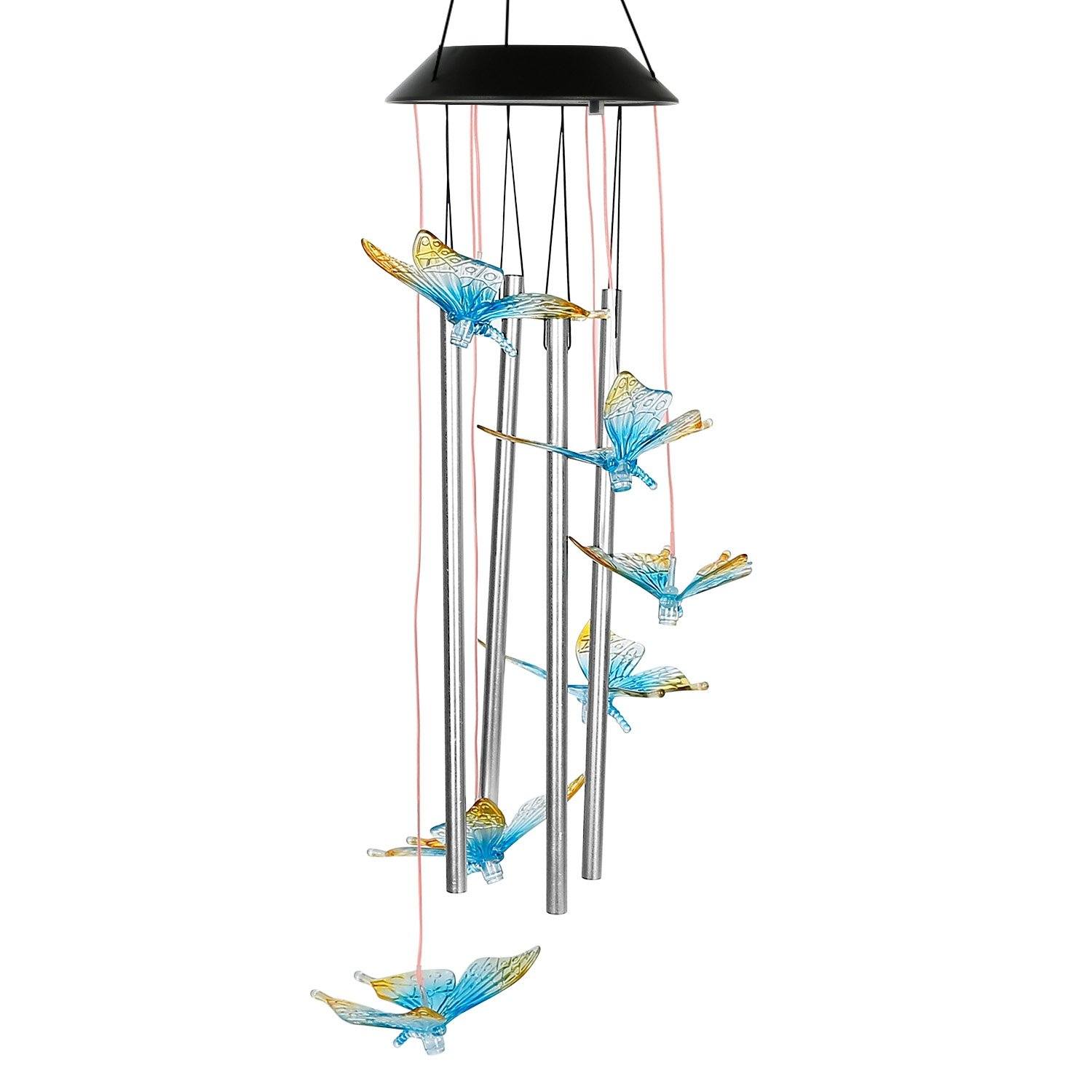 Solar Wind Chime Lights Butterfly __stock:50 Garden & Patio Low stock refund_fee:1200