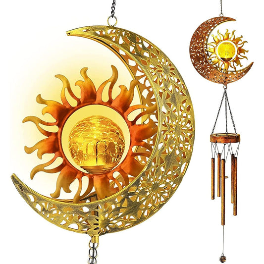 Solar Wind Chimes Garden Decorative Wind Chime Light __stock:200 Garden & Patio refund_fee:1200