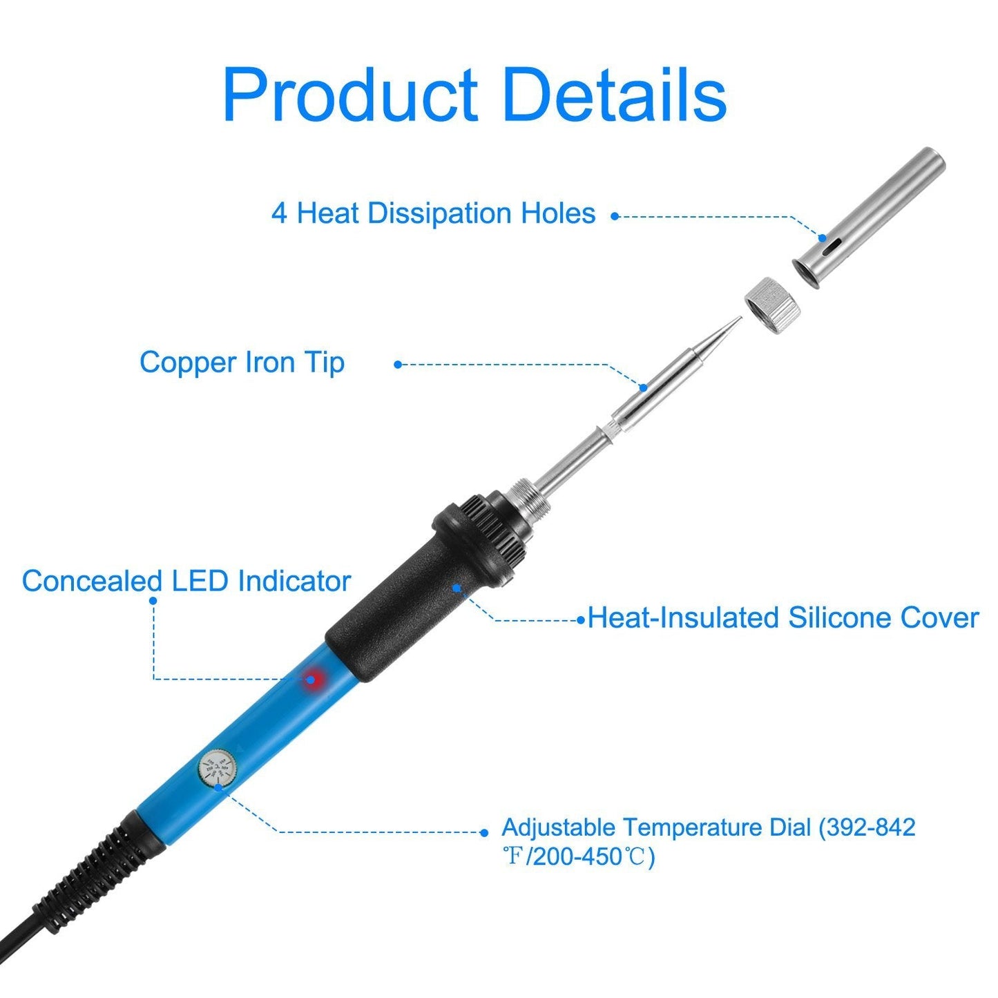 Soldering Iron 110V/60W Adjustable Temperature __stock:50 Home Improvement refund_fee:1200 Warranty