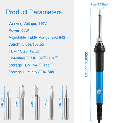 Soldering Iron 110V/60W Adjustable Temperature __stock:50 Home Improvement refund_fee:1200 Warranty