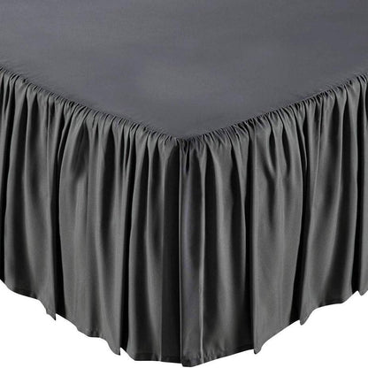 Solid Color Bed Skirt - Assorted Styles Gray __label2:BOGO 30% OFF __stock:50 Bedding refund_fee:800