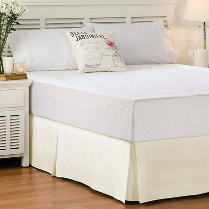 Solid Color Bed Skirt - Assorted Styles Pleated Vanilla __label2:BOGO 30% OFF __stock:50 Bedding refund_fee:800
