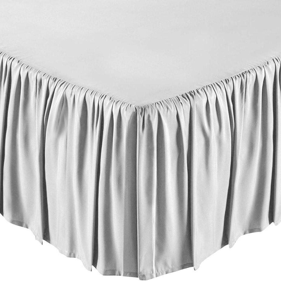Solid Color Bed Skirt - Assorted Styles White __label2:BOGO 30% OFF __stock:50 Bedding refund_fee:800