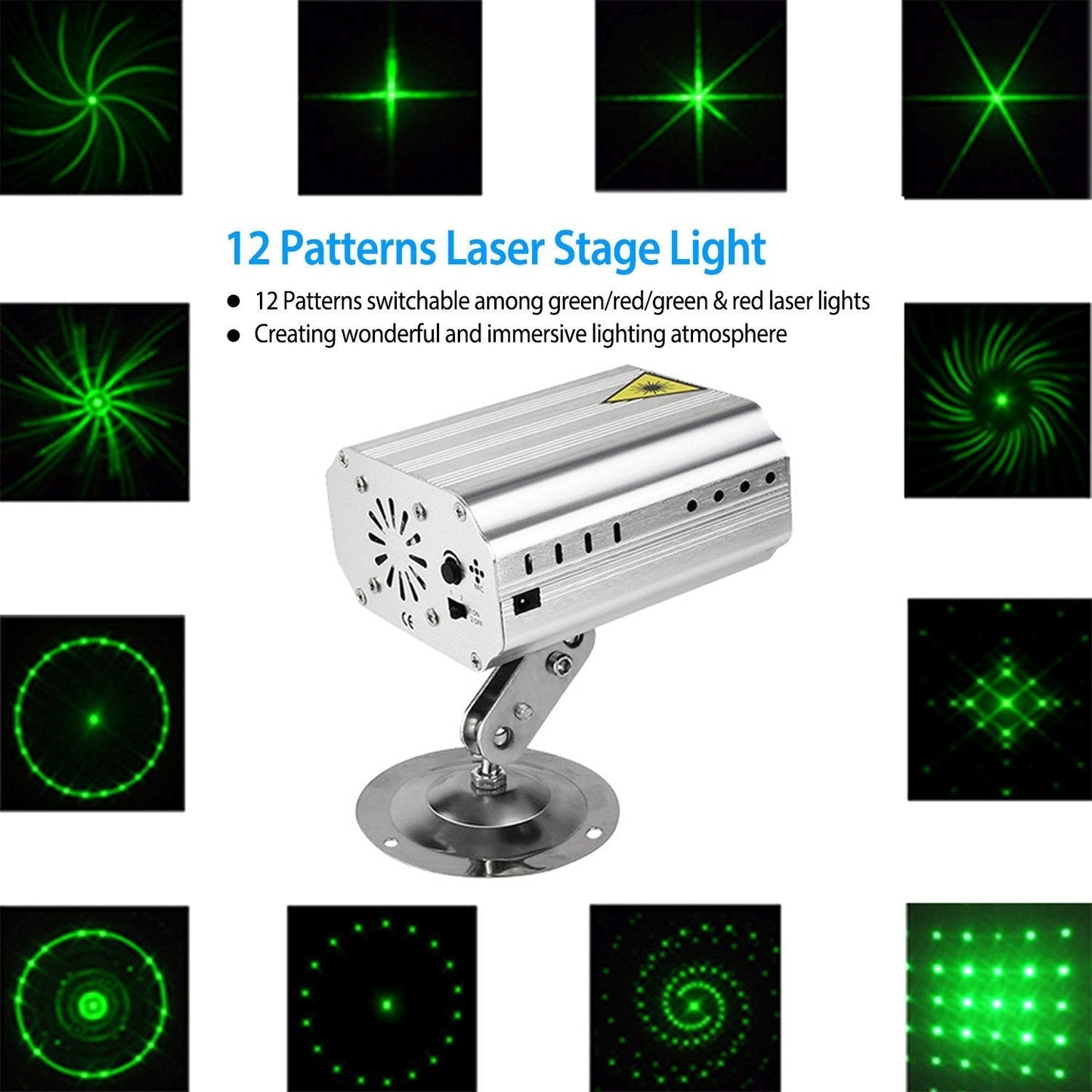 Sound Activated LED Projected Laser Patterns __stock:50 Indoor Lighting Low stock refund_fee:1200 Warranty