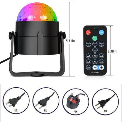 Sound Activated Rotating Disco Ball Party Lights Strobe Light __stock:200 Indoor Lighting refund_fee:1200 Warranty