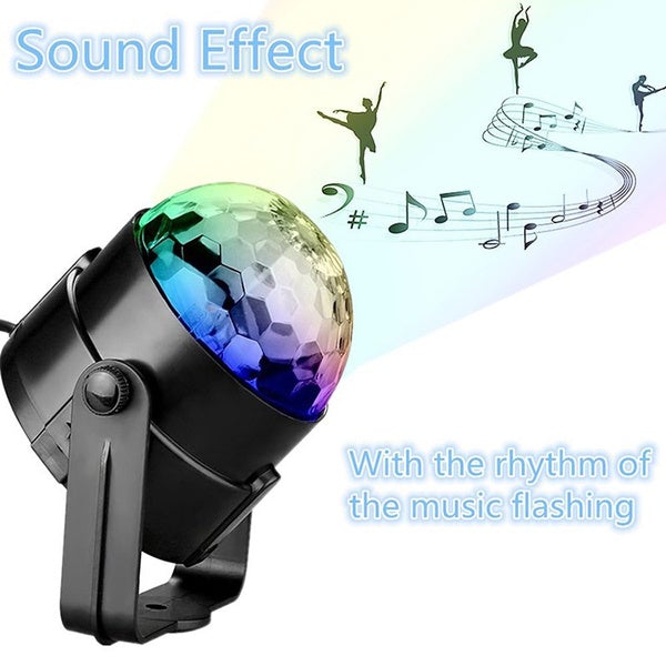 Sound Activated Rotating Disco Ball Party Lights Strobe Light __stock:200 Indoor Lighting refund_fee:1200 Warranty