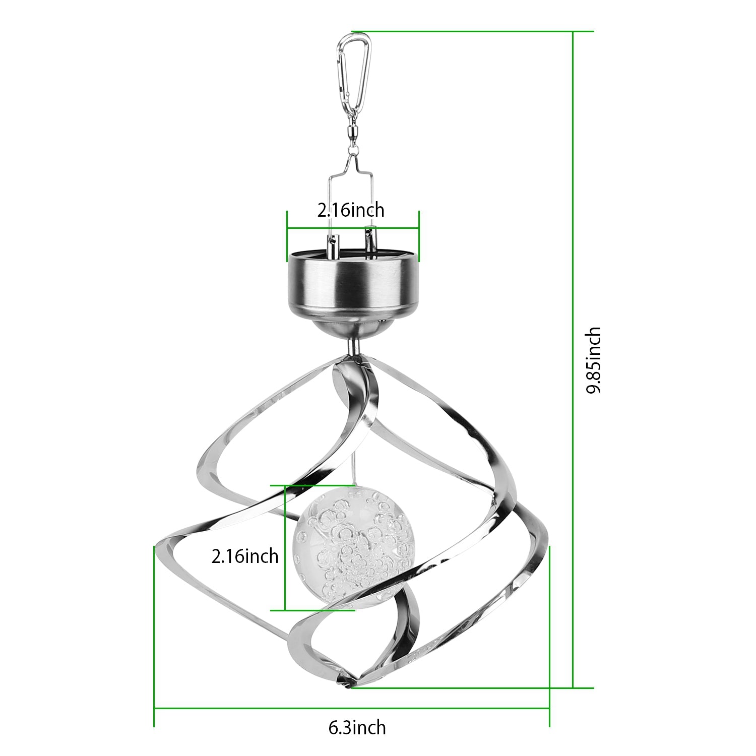 Spiral Spinner Solar Lights Wind Chime LED __stock:100 Outdoor Lighting refund_fee:1200 Warranty