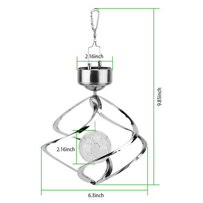 Spiral Spinner Solar Lights Wind Chime LED __stock:100 Outdoor Lighting refund_fee:1200 Warranty