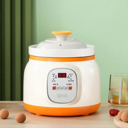 🔥【50% OFF】🔥 Ceramic Electric Stewpot Orange 1.8L Kitchen & Dining