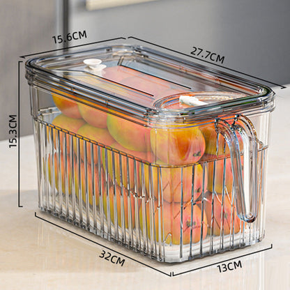 [Practical Gift] Refrigerator Storage Food Container 5L Transparent White 1pc Kitchen & Dining