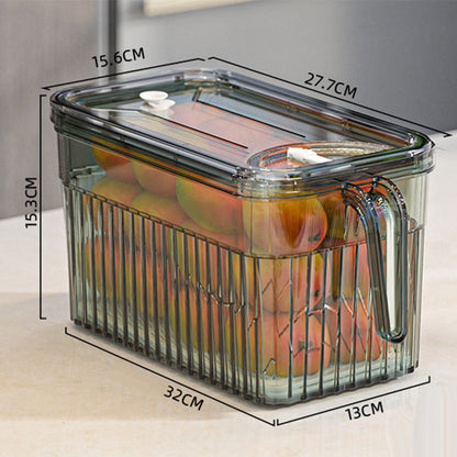 [Practical Gift] Refrigerator Storage Food Container 5L Transparent Green 1pc Kitchen & Dining