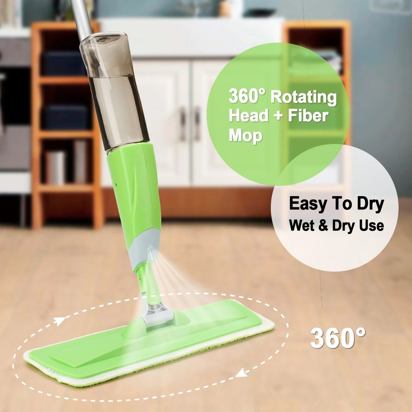 Spray Mop 360° Rotating Head Floor Cleaner 600Ml Bottle Fiber Sweeper Flat Mop __stock:50 Household Appliances refund_fee:1200