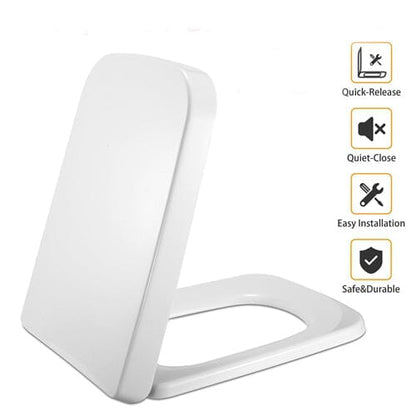 Square Toilet Seat with Grip-Tight Seat Bumpers __stock:50 Bath refund_fee:1200