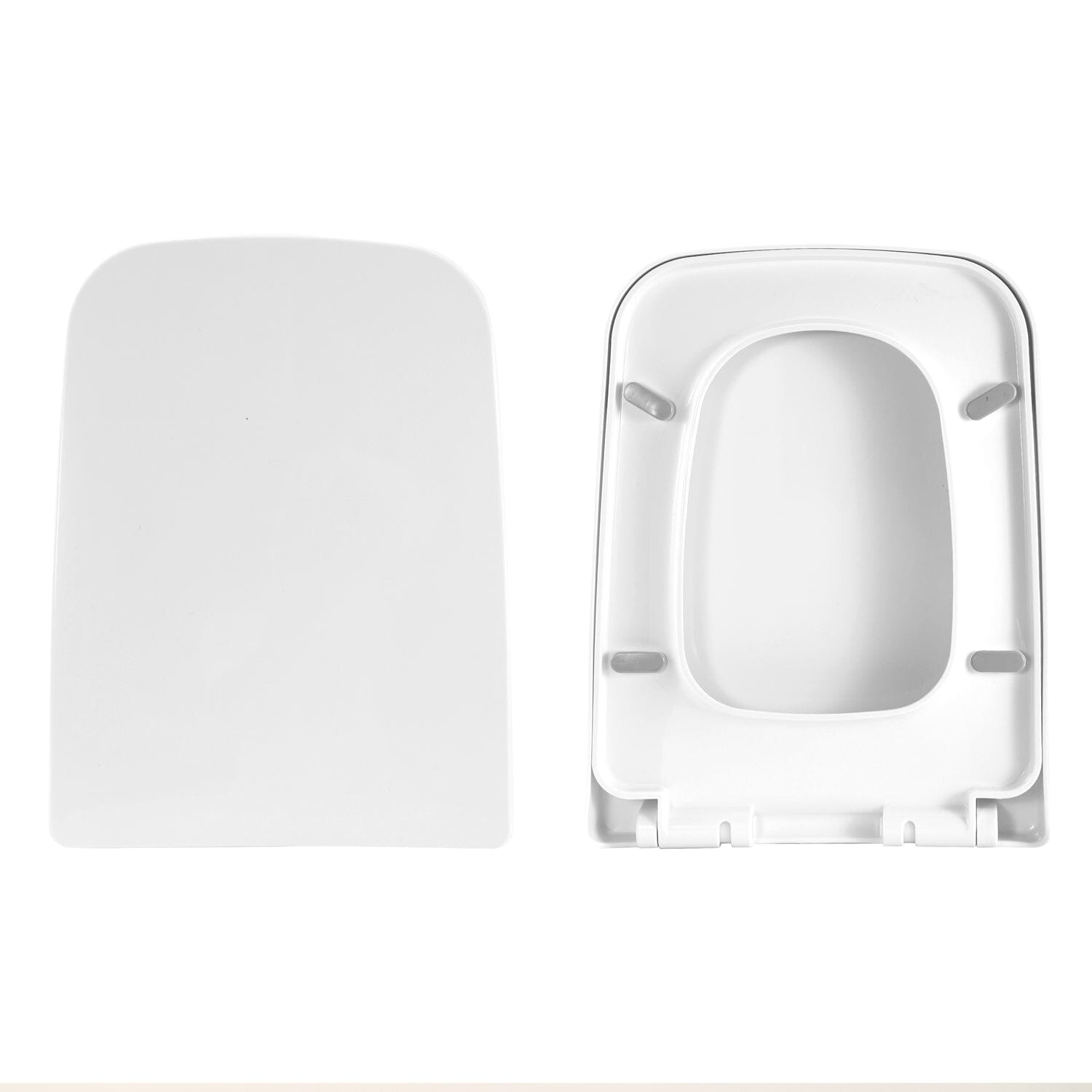 Square Toilet Seat with Grip-Tight Seat Bumpers __stock:50 Bath refund_fee:1200