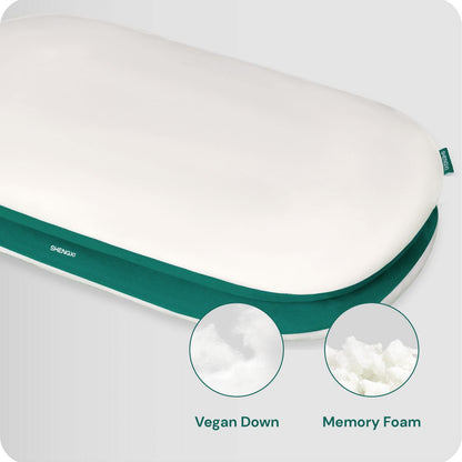 Stack Pillow with Dual Layers Balance, Adjustable Height, Suitable for All Sleeping Positions Vegan Down __label2:BOGO 30% OFF __stock:400 Bedding refund_fee:1800