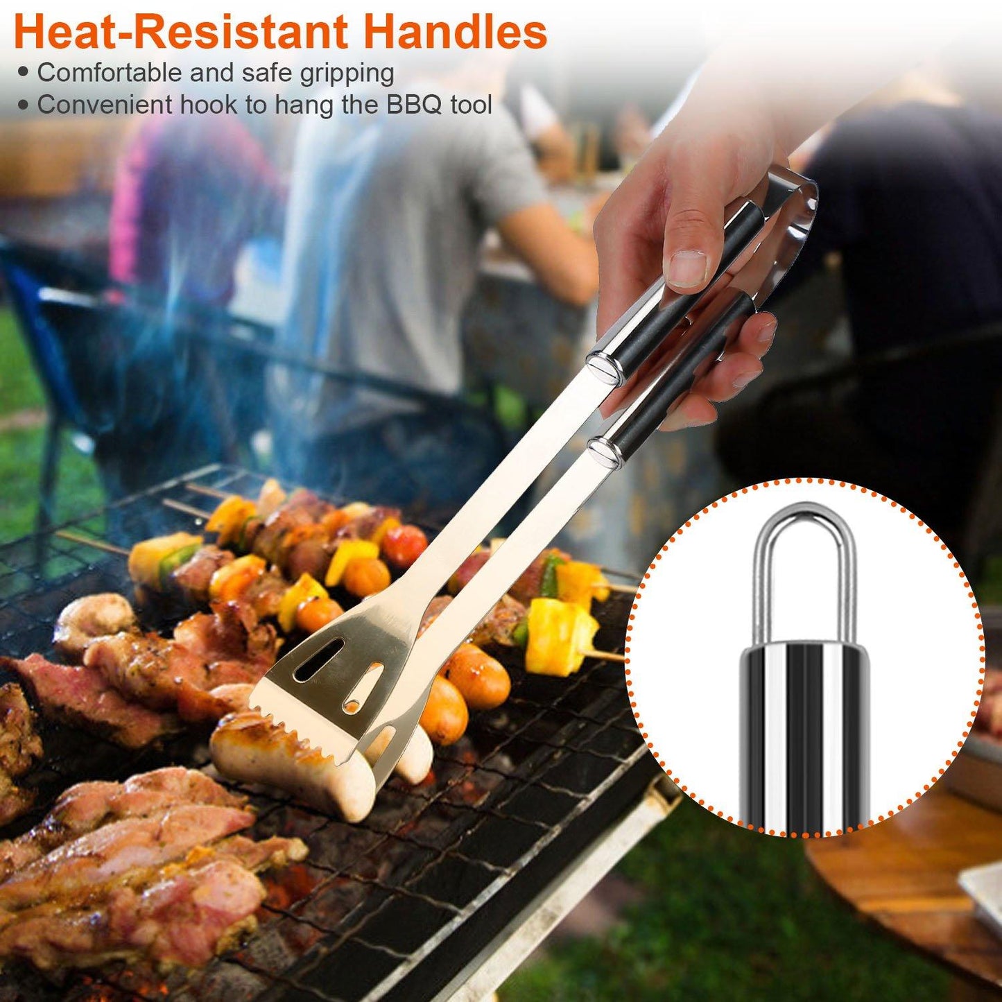 Stainless Steel BBQ Grill Tool Kit Kitchen & Dining Low stock refund_fee:1800